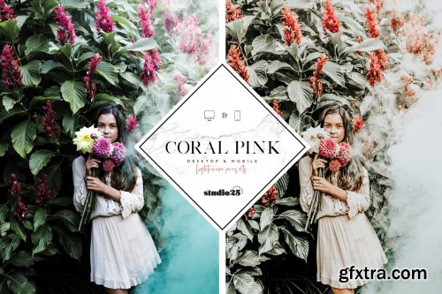 CreativeMarket - Coral pink lightroom preset 4007624