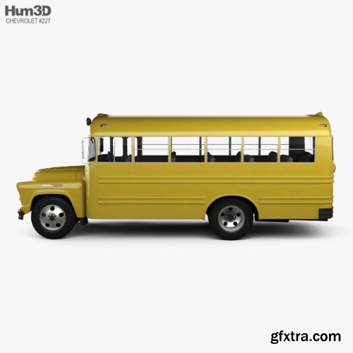 Chevrolet 4500 School Bus 1956 3D model