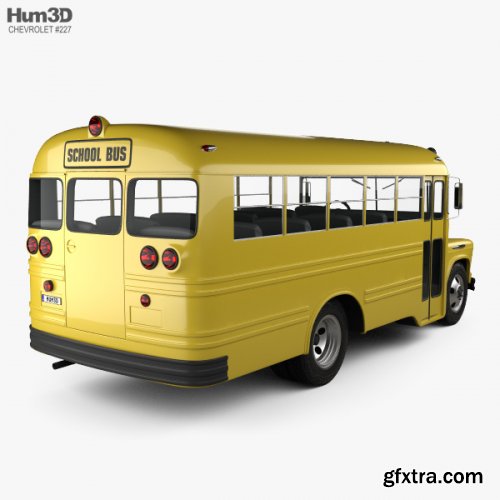 Chevrolet 4500 School Bus 1956 3D model