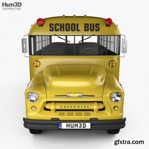 Chevrolet 4500 School Bus 1956 3D model