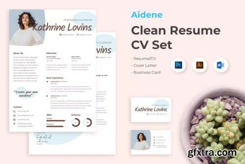 Aidene - Clean Resume CV Set