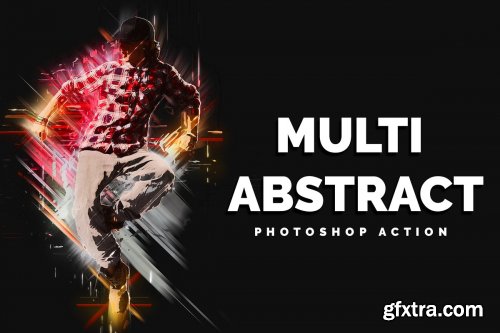 CreativeMarket - 4 in 1 Abstract Art Photoshop Action 4046990