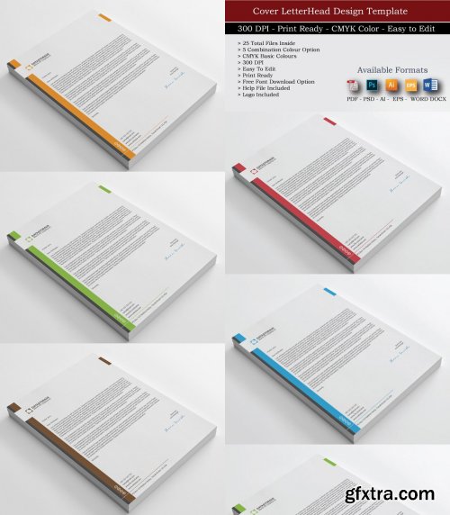 CreativeMarket - Creative Letterhead Template 3755952