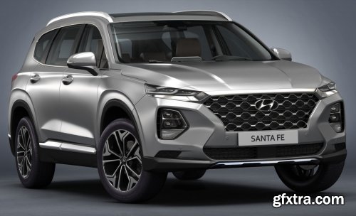 2019 Hyundai Santa Fe 3d Model