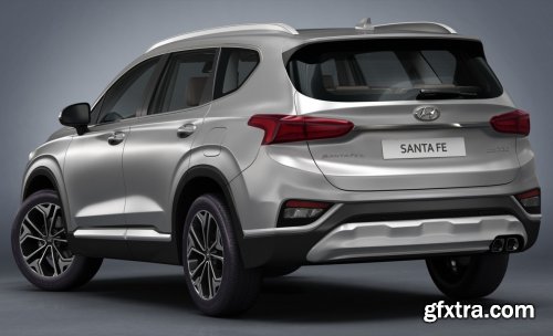 2019 Hyundai Santa Fe 3d Model