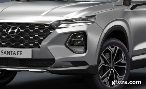 2019 Hyundai Santa Fe 3d Model