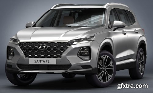 2019 Hyundai Santa Fe 3d Model