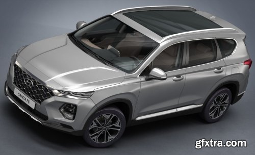 2019 Hyundai Santa Fe 3d Model