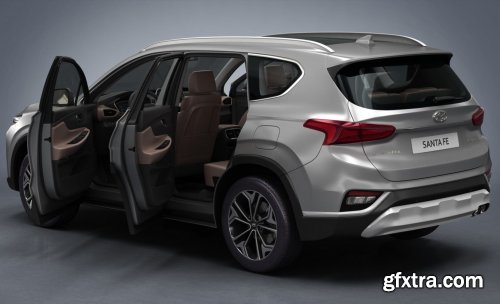 2019 Hyundai Santa Fe 3d Model