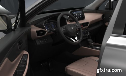 2019 Hyundai Santa Fe 3d Model