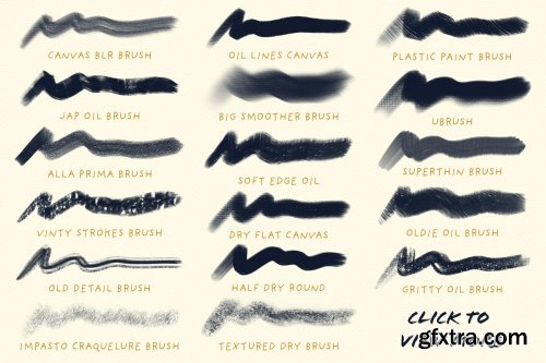 CreativeMarket - Oil Paint Brushes for Procreate 3514016