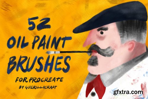 CreativeMarket - Oil Paint Brushes for Procreate 3514016