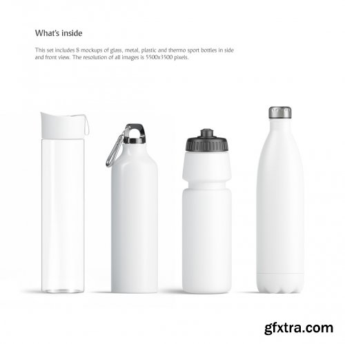 Sport Bottles Mockups Set