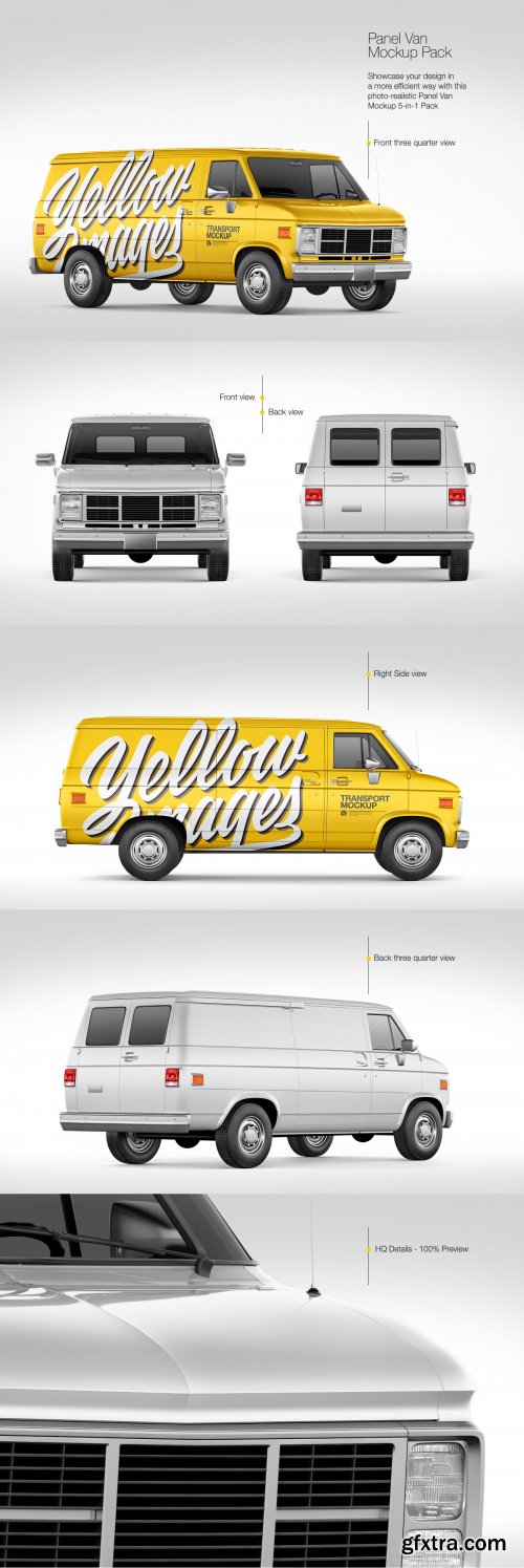 Panel Van Mockup Pack 46905