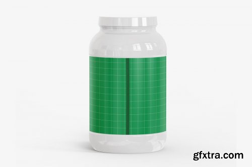 CreativeMarket - Glossy Plastic Jar Mockup 3997545