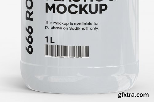 CreativeMarket - Glossy Plastic Jar Mockup 3997545