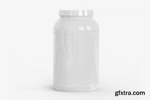 CreativeMarket - Glossy Plastic Jar Mockup 3997545