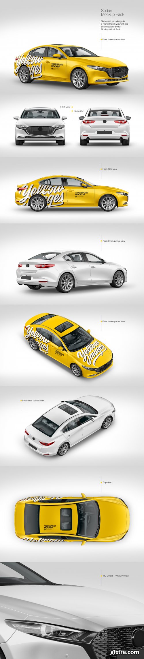 Sedan Mockup Pack 48541