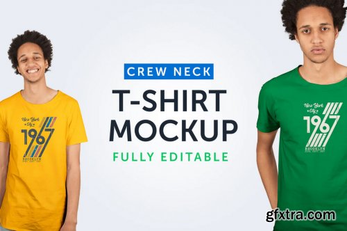 Crew Neck T-Shirt Mockup