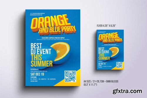 Orange Party Flyer & Poster Design