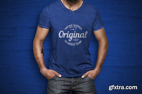 V-Neck T-Shirt Mockup