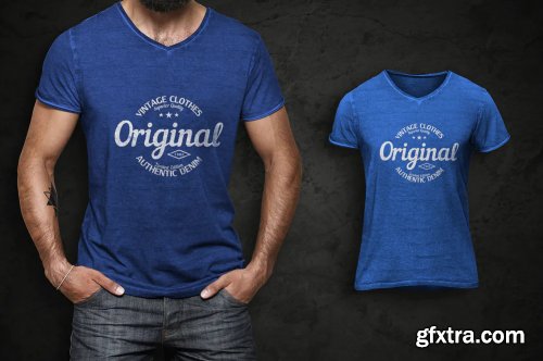 V-Neck T-Shirt Mockup