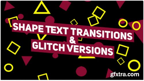 Shape Text And Glitch Transitions 291105