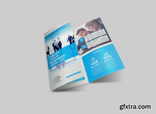 Blue Corporate Trifold