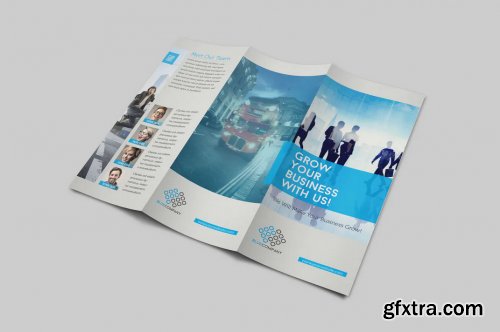 Blue Corporate Trifold