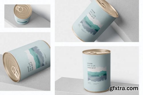 Food Tin Can Mockup