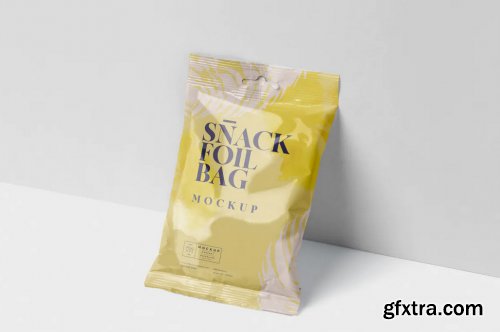 Snack Foil Bag Mockup - Slim Size