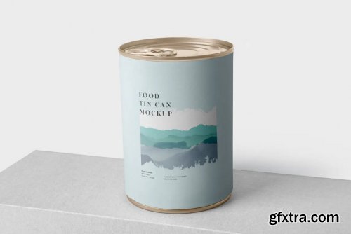 Food Tin Can Mockup