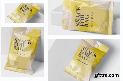 Snack Foil Bag Mockup - Slim Size