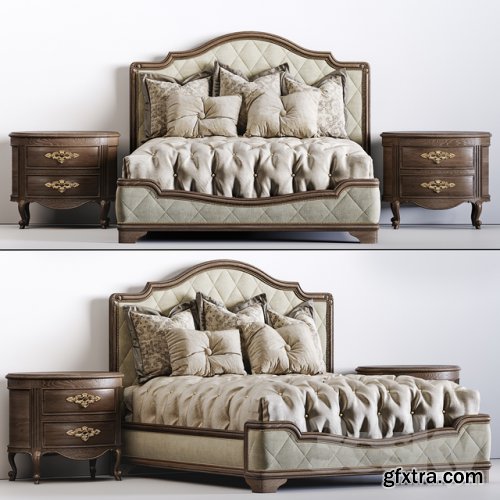  RIVOLI PANEL BED 3d model