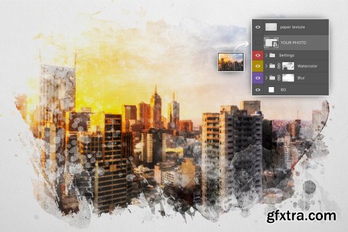 CreativeMarket - Watercolor Dry Brush Effects 4113863