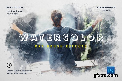 CreativeMarket - Watercolor Dry Brush Effects 4113863