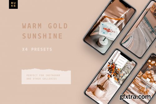 CreativeMarket - 4 Golden Lightroom Presets Bundle 4054537