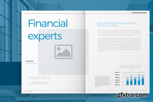 CreativeMarket - Blue Business Brochure 4140148