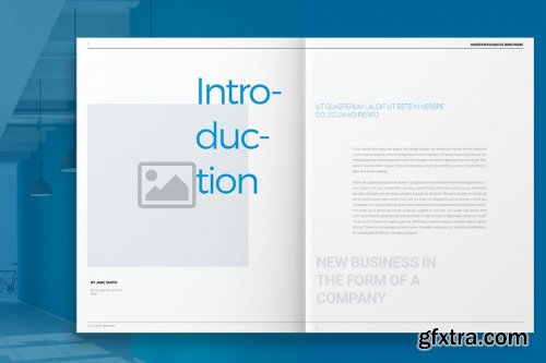 CreativeMarket - Blue Business Brochure 4140148