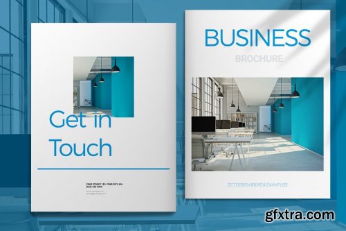 CreativeMarket - Blue Business Brochure 4140148