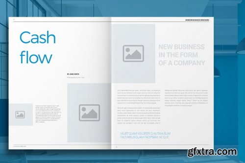 CreativeMarket - Blue Business Brochure 4140148