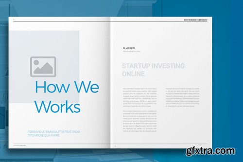 CreativeMarket - Blue Business Brochure 4140148