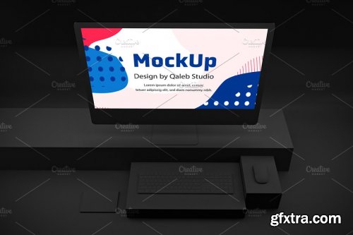 CreativeMarket - Dark iMac Pro 4081740