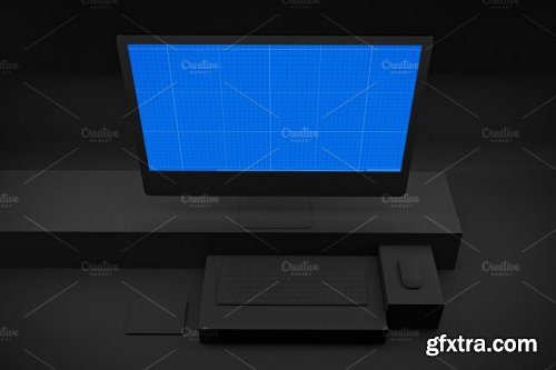 CreativeMarket - Dark iMac Pro 4081740