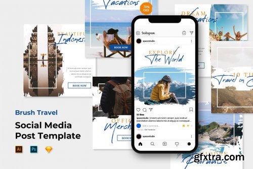 Brush Travel - Instagram Post/Feed Templates