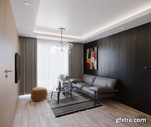 3D Interior Scenes Livingroom By HuongDinh