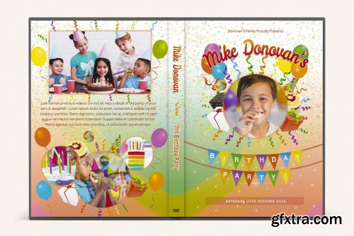 CreativeMarket - Kids Birthday Party DVD Covers Vol01 3896605