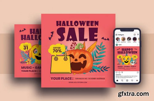 Halloween Festival Flyer & Instagram Post Design