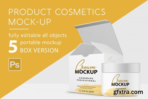 CreativeMarket - Cream Box Mockup 4083392