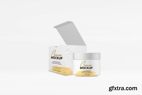 CreativeMarket - Cream Box Mockup 4083392